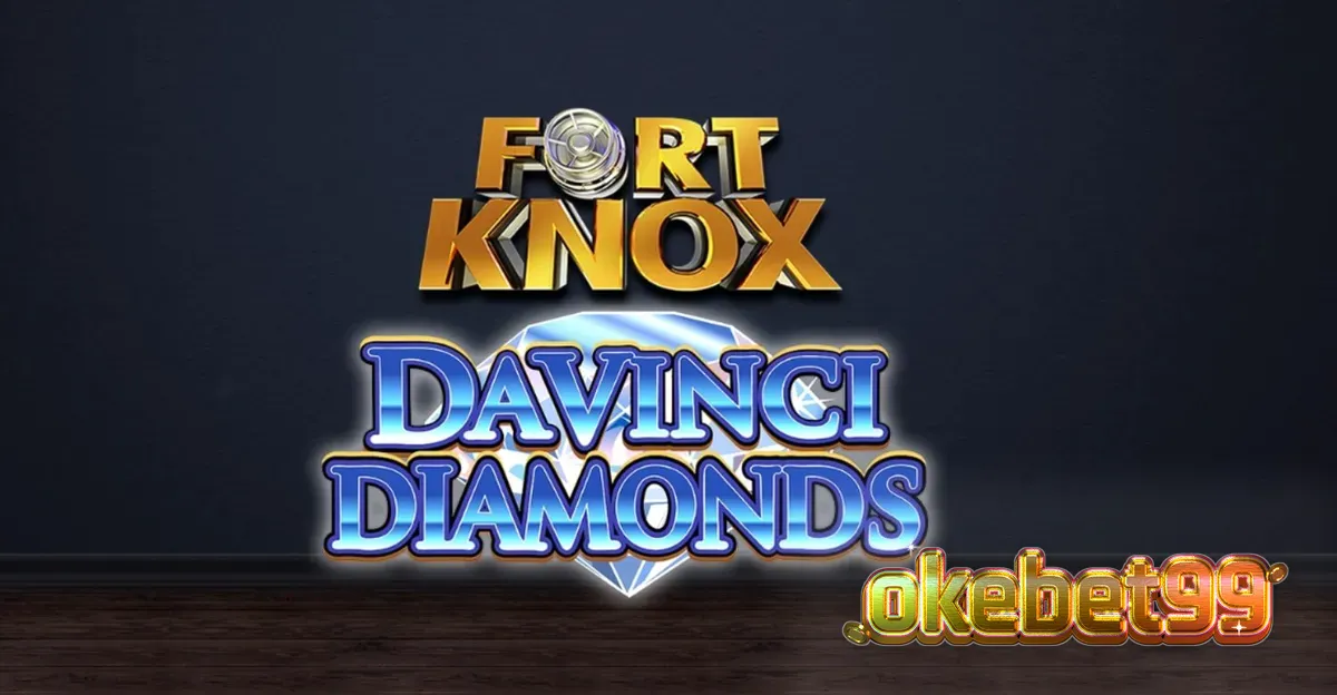 Tampilan visual slot Fort Knox Da Vinci Diamonds dengan elemen seni Renaisans dan brankas emas.